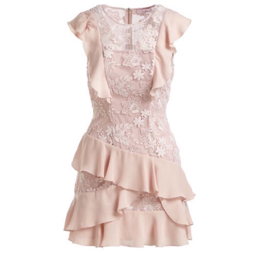 NEW PARKER Pink Lace Mini Dress